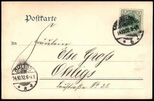 ALTE POSTKARTE DÜSSELDORF JÄGERHOF DAMEN MIT HUT HÜTE KLEIDER 1902 AK Ansichtskarte cpa postcard
