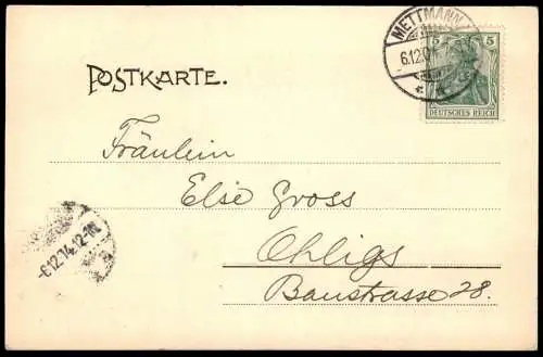 ALTE POSTKARTE GRUSS AUS METTMANN PANORAMA INDUSTRIE KINDER 1904 Ansichtskarte AK cpa postcard