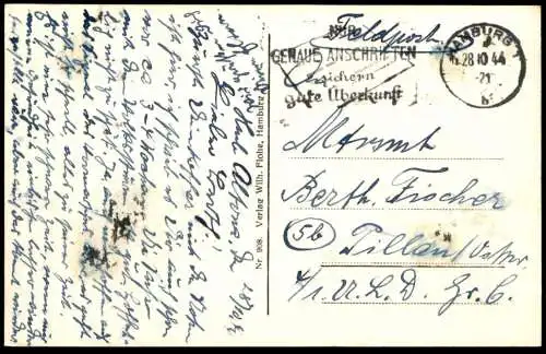 ALTE POSTKARTE HAMBURG ST. PAULI REEPERBAHN 1944 STRASSENBAHN Tram tramway Ansichtskarte AK cpa postcard