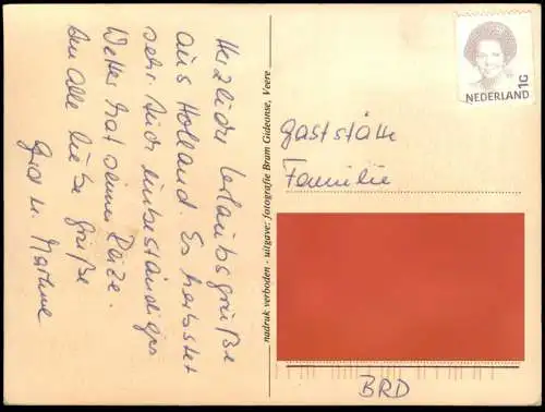 ÄLTERE KÜNSTLER POSTKARTE VEERE MARKT MET STADHUIS Nederland cpa postcard Ansichtskarte AK