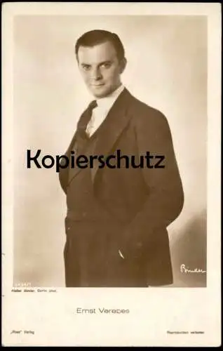 ALTE POSTKARTE ERNST VEREBES FILM-SCHAUSPIELER ATELIER BINDER BERLIN ROSS VERLAG Erno actor acteur AK cpa postcard