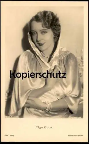 ALTE POSTKARTE ELGA BRINK FILM-SCHAUSPIELERIN ROSS VERLAG EXCELSIOR FILM Ansichtskarte AK postcard cpa