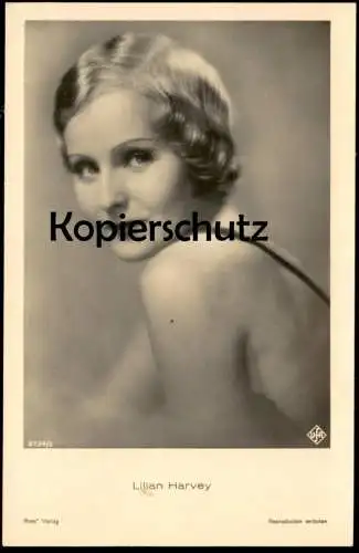 ALTE POSTKARTE LILIAN HARVEY FILM-SCHAUSPIELERIN UFA ROSS VERLAG ZWEI HERZEN UND EIN SCHLAG Ansichtskarte postcard cpa