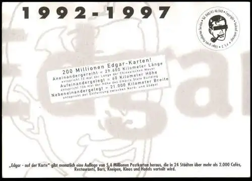 ÄLTERE WERBEPOSTKARTE MEIN EDGAR-BUB HAT HEUT GEBURTSTAG TRACHT MÄDCHEN Reklamepostkarte Reklame postcard Postkarte