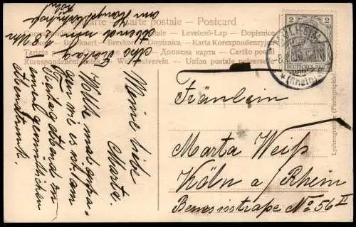 ALTE POSTKARTE MÄDCHEN MIT KORB TRUHE girl fille Kind child cpa postcard AK Ansichtskarte