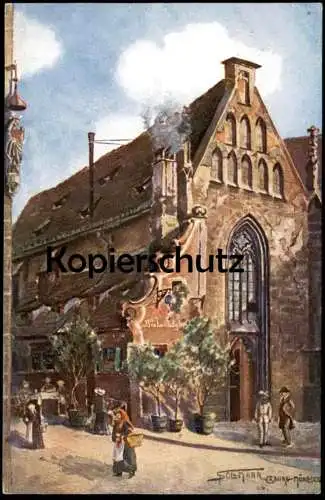 ALTE KÜNSTLER POSTKARTE NÜRNBERG BRATWURSTGLÖCKLEIN MALER ZEICHNER PAUL SOLLMANN COBURG Ansichtskarte AK cpa postcard