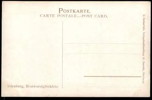 ALTE KÜNSTLER POSTKARTE NÜRNBERG BRATWURSTGLÖCKLEIN MALER ZEICHNER PAUL SOLLMANN COBURG Ansichtskarte AK cpa postcard