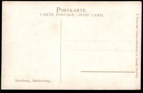 ALTE KÜNSTLER POSTKARTE NÜRNBERG HENKERSTEG MALER ZEICHNER PAUL SOLLMANN COBURG Ansichtskarte AK cpa postcard