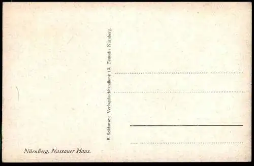 ALTE KÜNSTLER POSTKARTE NÜRNBERG NASSAUER HAUS MALER ZEICHNER PAUL SOLLMANN COBURG Ansichtskarte AK cpa postcard