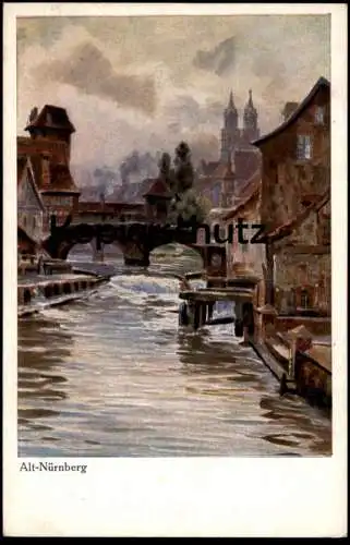 ALTE KÜNSTLER POSTKARTE ALT-NÜRNBERG SAMMLUNG AUS DEUTSCHEN GAUEN Ansichtskarte AK cpa postcard