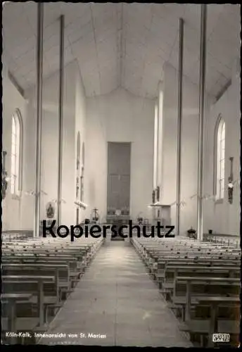 ÄLTERE POSTKARTE KÖLN KALK INNENANSICHT ST. MARIEN KIRCHE church eglise Ansichtskarte AK cpa postcard