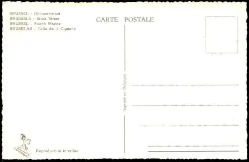 ÄLTERE KÜNSTLER POSTKARTE BRUXELLES RUE DE LA CIGOGNE BRUSSEL BRÜSSEL KIRCHE churcht cpa postcard Ansichtskarte