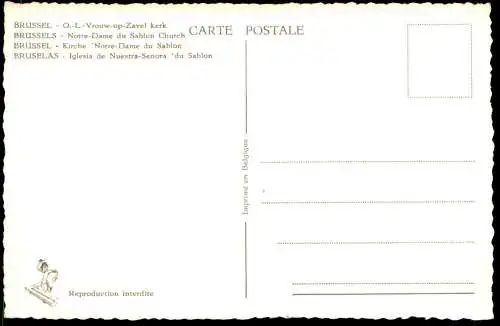 ÄLTERE KÜNSTLER POSTKARTE BRUXELLES EGLISE NOTRE-DAME SABLON BRUSSEL BRÜSSEL KIRCHE churcht cpa postcard Ansichtskarte