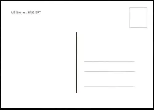 ÄLTERE POSTKARTE MS BREMEN 6752 BRT KREUZFAHRTSCHIFF SCHIFF ship bateau postcard cpa AK Ansichtskarte