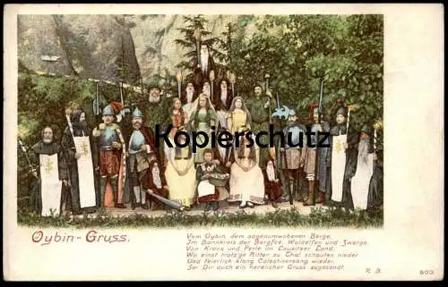 ALTE POSTKARTE OYBIN GRUSS RITTER FACKELN STEMPEL GABELSBERGER STENOGRAPHIE STENO Ansichtskarte AK postcard cpa