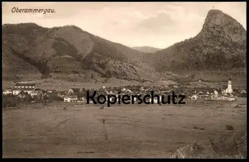 ALTE POSTKARTE OBERAMMERGAU TOTAL PANORAMA PASSIONSTHEATER THEATER Ansichtskarte AK cpa postcard