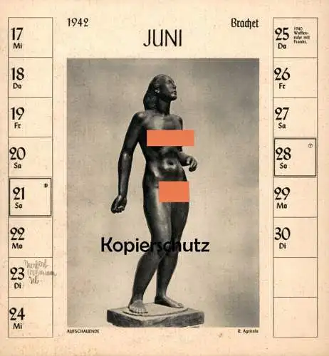 ALTE POSTKARTE RUDOLF AGRICOLA AUFSCHAUENDE 1942 DEUTSCHE PLASTIK Frauenakt Bildhauer sculpteur nude woman postcard cpa