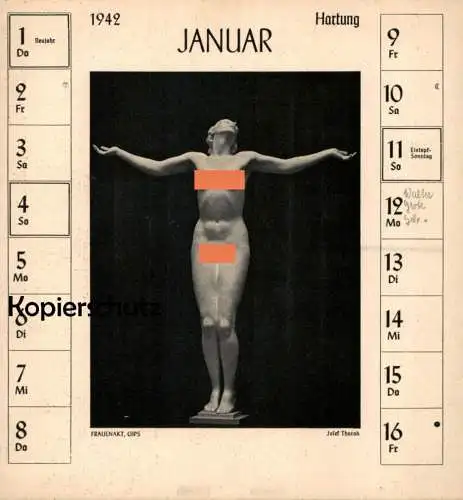 ALTE POSTKARTE JOSEF THORAK FRAUENAKT GIPS 1942 DEUTSCHE PLASTIK Frau Brust Bildhauer sculpteur sculptor postcard cpa AK