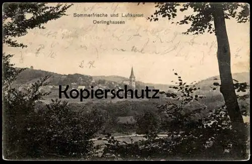 ALTE POSTKARTE SOMMERFRISCHE UND LUFTKURORT OERLINGHAUSEN PANORAMA Stenographie ? Steno ? Ansichtskarte AK cpa postcard
