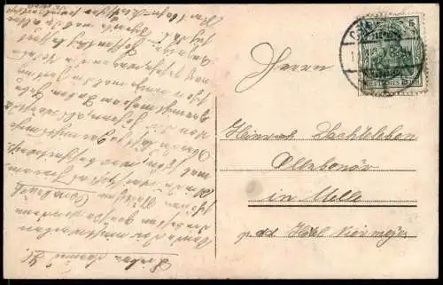 ALTE FOTO POSTKARTE OSNABRÜCK MARKANTER BAUERNHOF FACHWERKHAUS IM HINTERGRUND Ansichtskarte AK cpa postcard