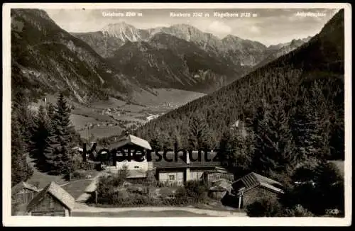 ALTE POSTKARTE BERGWIRTSCHAFT UND PENSION HORN BAD OBERDORF 1934 GEISHORN RAUHORN KUGELHORN AELPELESPITZE AK postcard