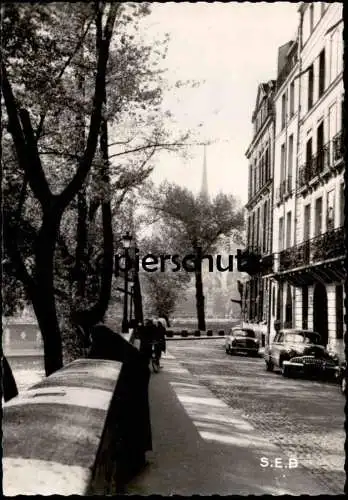 ÄLTERE POSTKARTE PARIS LA QUAI D'ORLÉANS BUICK SUPER SERIE car voiture Auto Ansichtskarte AK postcard cpa