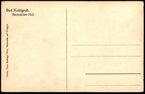 ALTE POSTKARTE BAD KOHLGRUB BAYERISCHER HOF ALLEE REH deer alley parkway Ansichtskarte AK cpa postcard