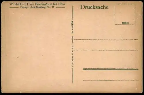 ALTE POSTKARTE BENSBERG WALD-HOTEL FRANKENFORST BEI CÖLN ZELTE ZELT BERGISCH GLADBACH tent Ansichtskarte postcard cpa AK