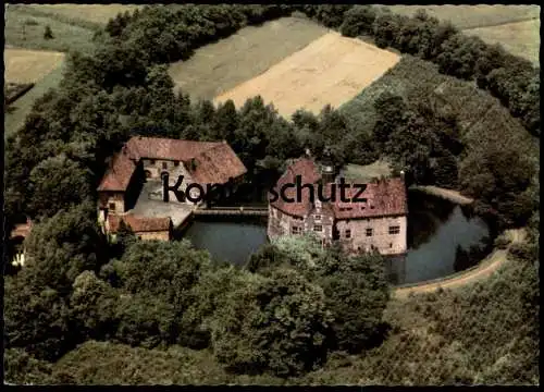 ÄLTERE POSTKARTE LÜDINGHAUSEN BURG VISCHERING LUFTBILD FLIEGERAUFNAHME Wasserburg castle chateau Ansichtskarte postcard