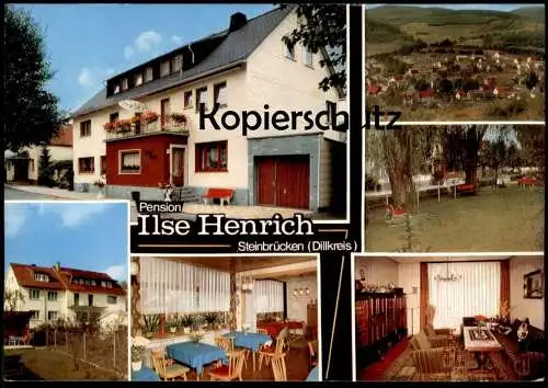 ÄLTERE POSTKARTE PENSION ILSE HENRICH OPITZ STEINBRÜCKEN DILLKREIS DIETZHÖLZTAL Ansichtskarte AK cpa postcard