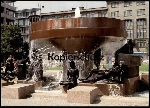 ÄLTERE POSTKARTE BERLIN BRUNNEN WITTENBERGPLATZ Springbrunnen Architektur fountain fontaine Ansichtskarte postcard cpa
