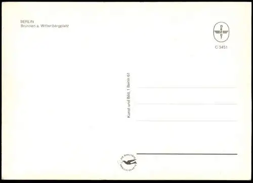 ÄLTERE POSTKARTE BERLIN BRUNNEN WITTENBERGPLATZ Springbrunnen Architektur fountain fontaine Ansichtskarte postcard cpa