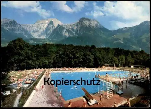 ÄLTERE POSTKARTE SCHORNBAD IN UNTERSTEIN MIT KEHLSTEIN GÖLL BRETT UND JENNER SCHÖNAU FREIBAD BAD Ansichtskarte postcard