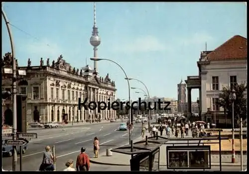 ÄLTERE POSTKARTE BERLIN-OST UNTER DEN LINDEN BEBELPLATZ FUNKTURM VERLAG KUNST UND BILD Ansichtskarte AK cpa postcard