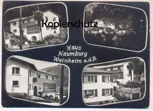 ÄLTERE POSTKARTE HAUS NAUMBURG PENSION GASTSTÄTTE AM BAHNHOF 30 WEINHEIM AN DER BERGSTRASSE Ansichtskarte postcard cpa