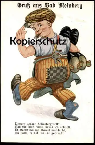 ALTE POSTKARTE GRUSS AUS BAD MEINBERG LEPORELLO SYSTEMKARTE HORN BAD MEINBERG Ansichtskarte AK postcard cpa