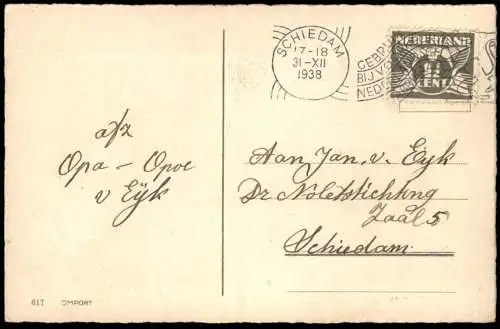 ALTE POSTKARTE SCHNEEMANN SPIELT SAXOPHON ZWERG Saxophone Sax dwarf nain midget snowman bonhomme de neige postcard cpa