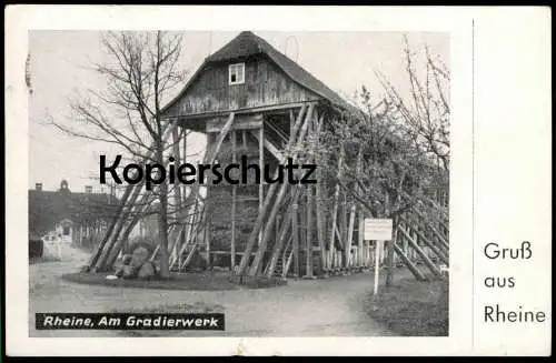 ALTE POSTKARTE GRUSS AUS RHEINE AM GRADIERWERK SALINE Ansichtskarte AK cpa postcard