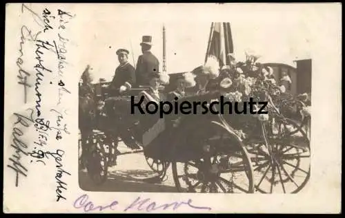 ALTE FOTO POSTKARTE KIEL 1913 KAISERJUBILÄUMSFESTZUG 25. THRONJUBILÄUM KAISER WILHELM II. Studentica Ansichtskarte cpa
