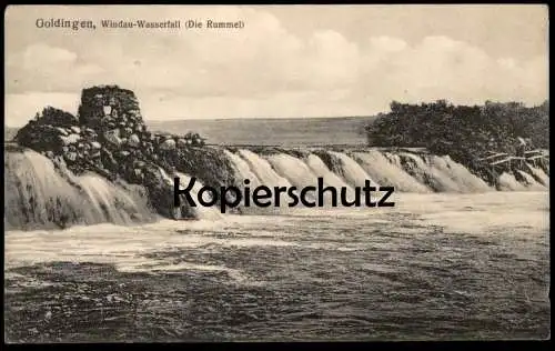 ALTE POSTKARTE GOLDINGEN WINDAU-WASSERFALL RUMMEL KULDIGA VENTAS RUMBA VENTA LETTLAND Latvia Latvija AK postcard cpa