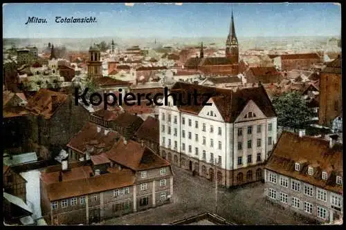 ALTE POSTKARTE MITAU TOTALANSICHT PANORAMA LETTLAND JELGAVA Latvia Latvija Ansichtskarte AK postcard cpa