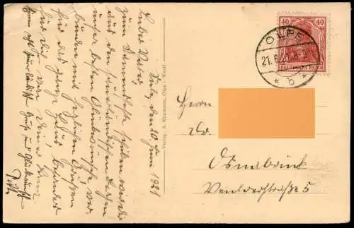 ALTE POSTKARTE OLPE IN WESTFALEN PANORAMA TOTALANSICHT Sauerland Ansichtskarte cpa AK postcard