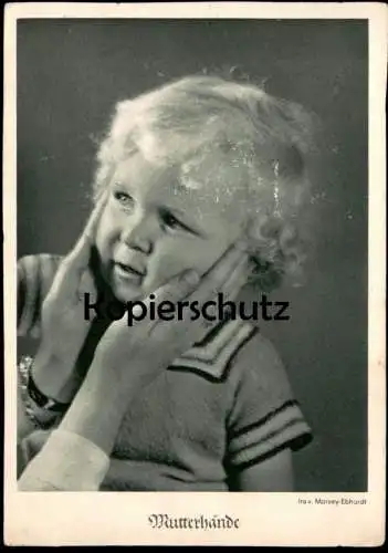 ALTE POSTKARTE MUTTERHÄNDE ITA VON MORSEY-EBHARDT 1943 Hände Kind enfant baby child Ansichtskarte AK postcard cpa
