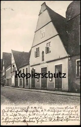 ALTE POSTKARTE OSNABRÜCK STADT-THEATER STADTTHEATER 1905 Theatre Ansichtskarte AK cpa postcard