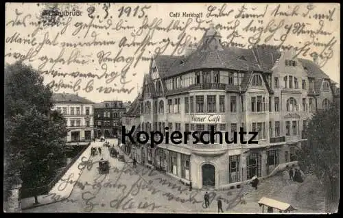 ALTE POSTKARTE OSNABRÜCK WIENER CAFÉ KERKHOF 1915 Ansichtskarte AK cpa postcard
