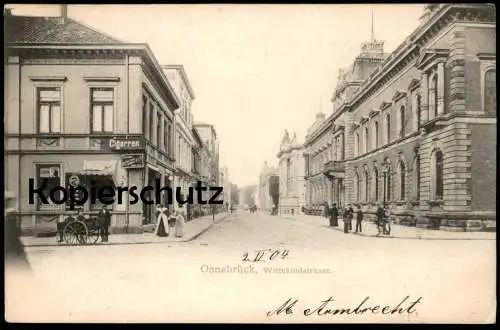 ALTE POSTKARTE OSNABRÜCK WITTEKINDSTRASSE CIGARREN C. SCHLÜTER JR. BREMER BÜNDER HOLLÄNDER HAVANNA CIGARREN cpa AK