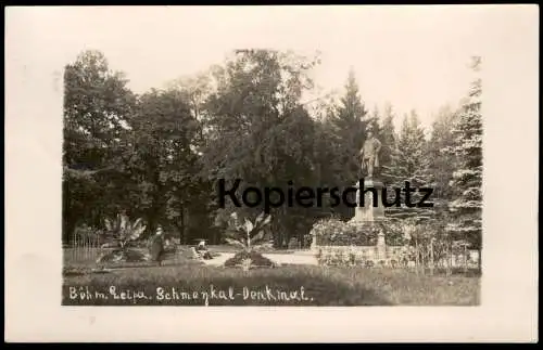 ALTE POSTKARTE BÖHMISCH LEIPA SCHMEYKAL-DENKMAL 1944 Böhmen Ceska Lipa Sudeten Ansichtskarte AK postcard cpa