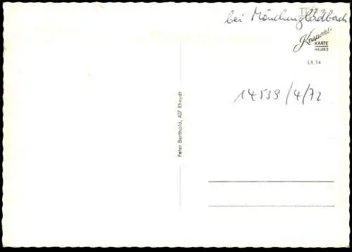 ÄLTERE POSTKARTE GRUSS AUS RHEINDAHLEN KAFFEE GESCHÄFT KAISER MOTORRAD MIT BEIWAGEN MÖNCHENGLADBACH Ansichtskarte AK