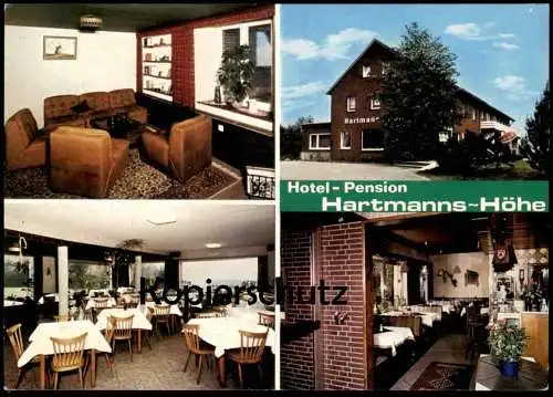 ÄLTERE POSTKARTE HOTEL PENSON HARTMANNS-HÖHE REKEN M. TEUTEMACHER SITZGRUPPE SESSEL LEDERSOFA Ansichtskarte cpa postcard