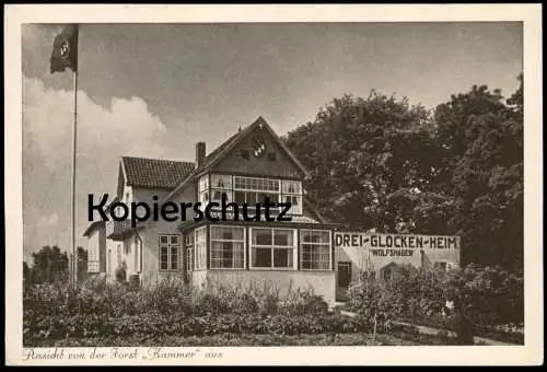 ÄLTERE POSTKARTE WOLFSHAGEN DREI-GLOCKEN-HEIM ANSICHT VON DER FORST KAMMER AUS SCHARBEUTZ LÜBECKER BUCHT Ansichtskarte